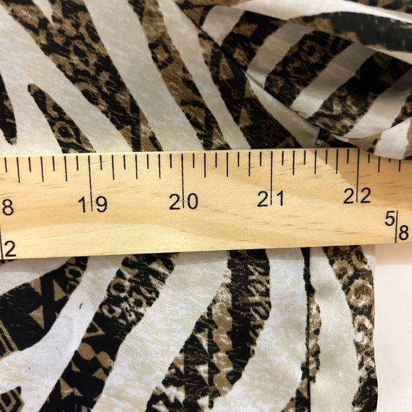 Chico's Black and White Animal Print Blouse - Picture 7 of 8